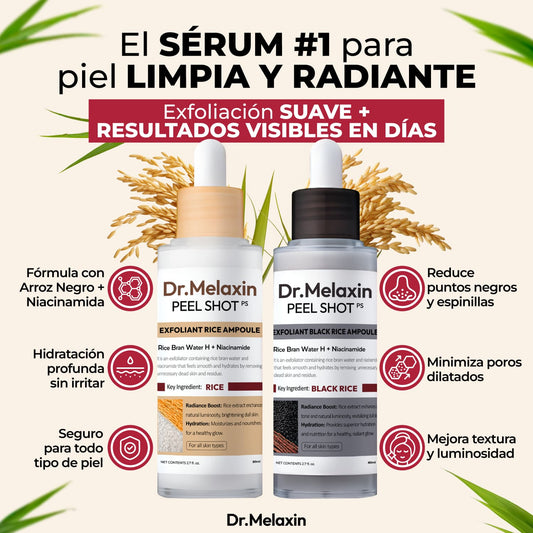 Dr. Melaxin – Tratamiento Dúo Peel Shot Glow con Arroz